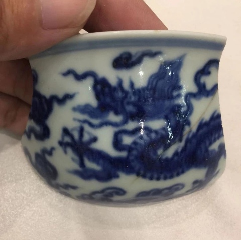 古玩陶瓷元：龍泉盤(pán)拍賣(mài)，當(dāng)前價(jià)格1800元