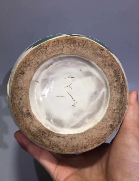 古玩陶瓷畫工精美花鳥紋雙耳盤口大瓶拍賣,當前價格0元