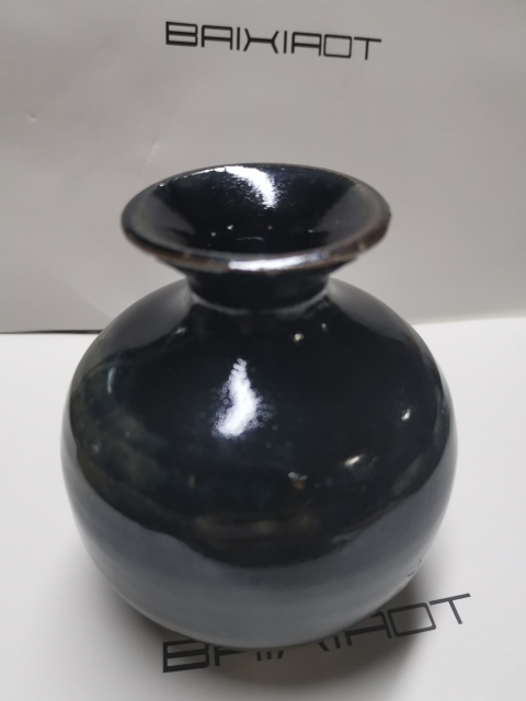 古玩陶瓷元末明初，磁州窯黑釉樽拍賣，當前價格666元