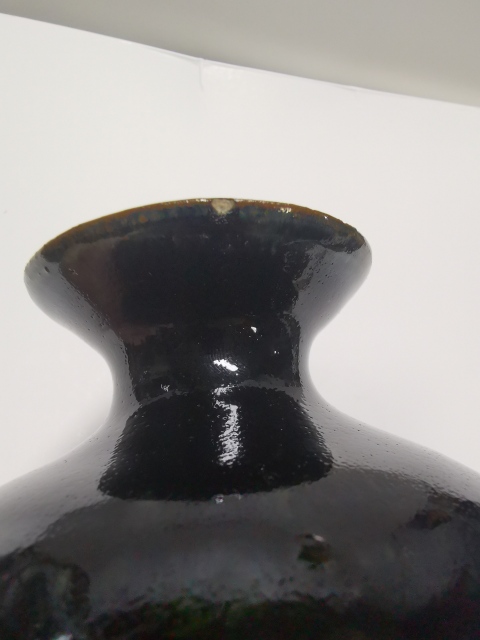 古玩陶瓷元末明初，磁州窯黑釉樽拍賣，當前價格666元