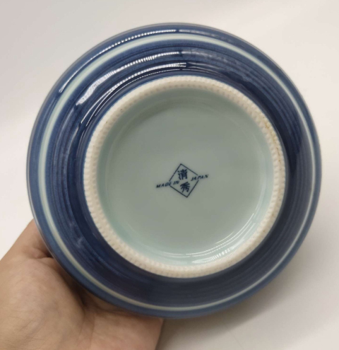 古玩陶瓷花卉青花紋彩繪碗拍賣,當前價格135元
