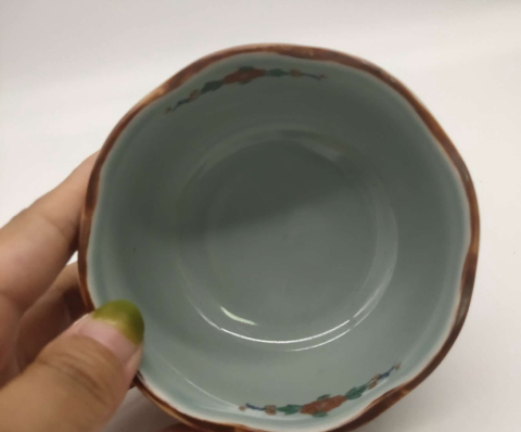 古玩陶瓷青花五彩碗拍賣,當前價格150元