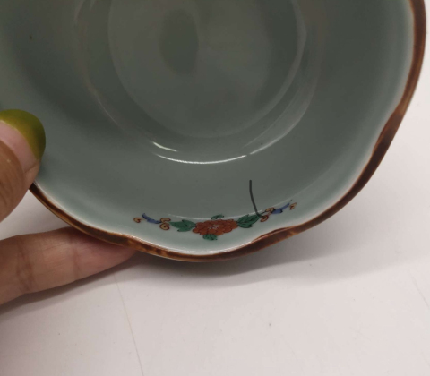 古玩陶瓷青花五彩碗拍賣,當前價格150元