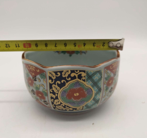 古玩陶瓷青花五彩碗拍賣,當前價格150元
