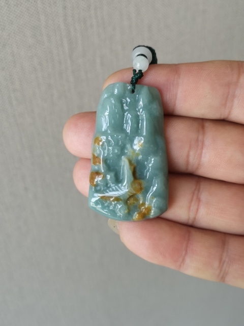 古玩玉器翡翠牌拍賣,當前價格298元