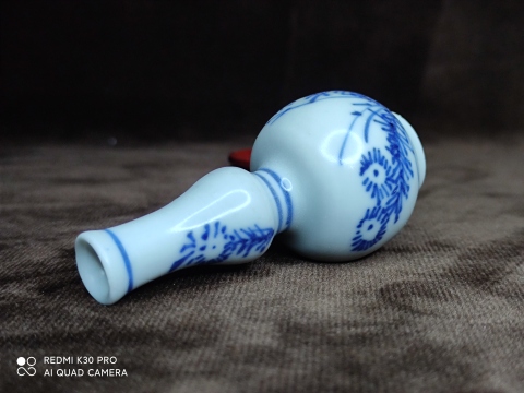 古玩陶瓷青花三秋圖葫蘆瓶拍賣,當前價格1999元