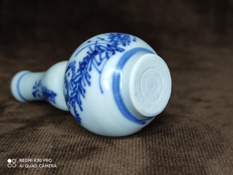 古玩陶瓷青花三秋圖葫蘆瓶拍賣,當前價格1999元