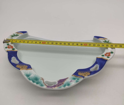 古玩陶瓷青花加彩盤拍賣,當(dāng)前價格298元