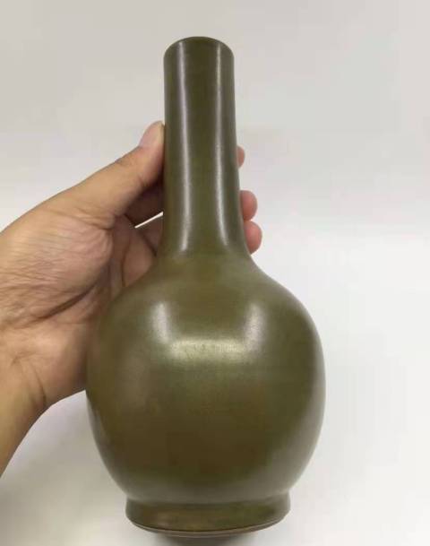 古玩陶瓷茶葉末釉天球瓶拍賣,當前價格22000元