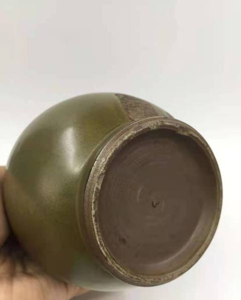古玩陶瓷茶葉末釉天球瓶拍賣,當前價格22000元