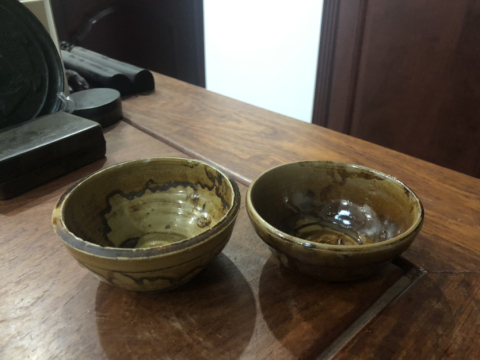 古玩陶瓷清代褐釉盞（2個(gè)）拍賣，當(dāng)前價(jià)格199元
