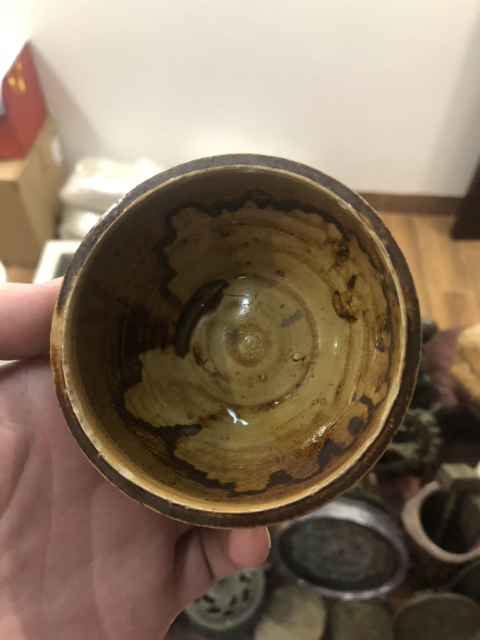 古玩陶瓷清代褐釉盞（2個(gè)）拍賣，當(dāng)前價(jià)格199元