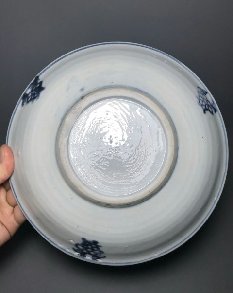 古玩陶瓷精美花卉紋大盤拍賣，當(dāng)前價(jià)格680元