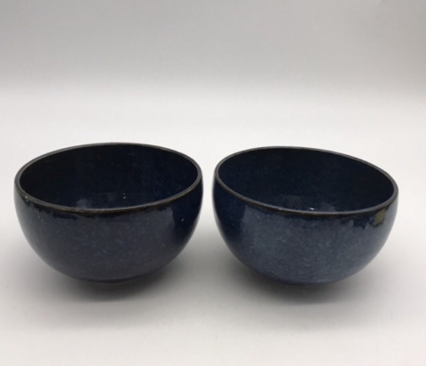 古玩陶瓷藍釉小碗拍賣，當前價格120元