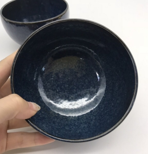 古玩陶瓷藍釉小碗拍賣，當前價格120元