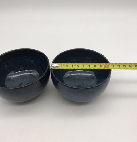 古玩陶瓷藍釉小碗拍賣，當前價格120元