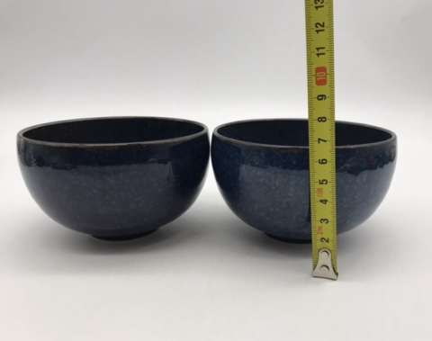 古玩陶瓷藍釉小碗拍賣，當前價格120元