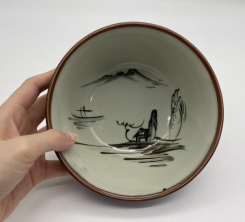 古玩陶瓷山水紋小碗拍賣,當前價格198元