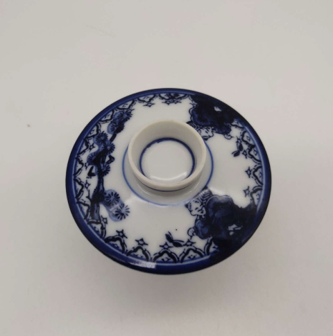 古玩陶瓷嬰戲紋青花蓋杯拍賣，當前價格220元