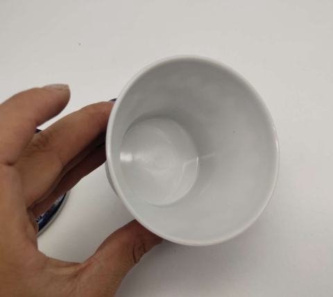 古玩陶瓷嬰戲紋青花蓋杯拍賣，當前價格220元