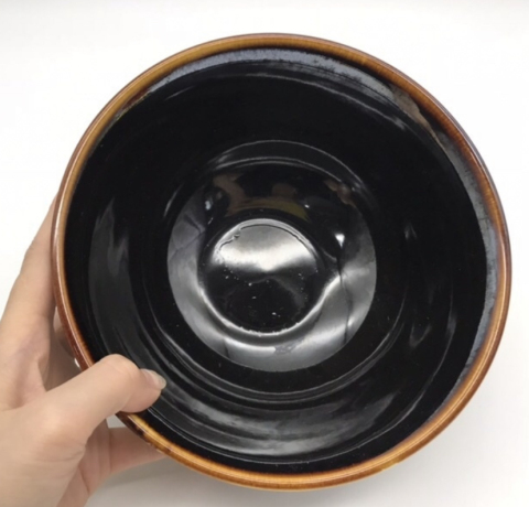 古玩陶瓷黑釉碗拍賣,當前價格198元