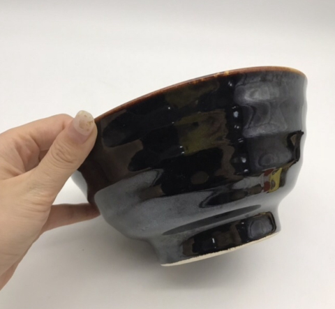 古玩陶瓷黑釉碗拍賣,當前價格198元
