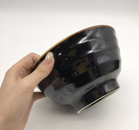 古玩陶瓷黑釉碗拍賣,當前價格198元