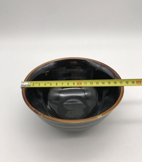 古玩陶瓷黑釉碗拍賣,當前價格198元