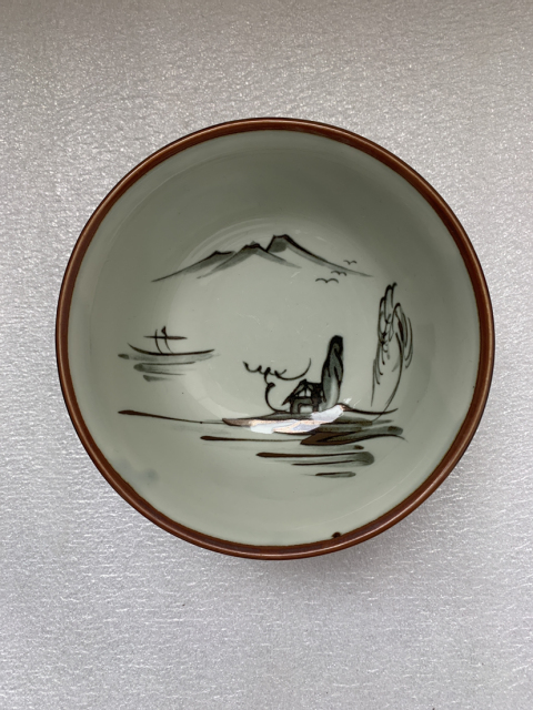 古玩陶瓷山水紋小碗拍賣,當前價格198元