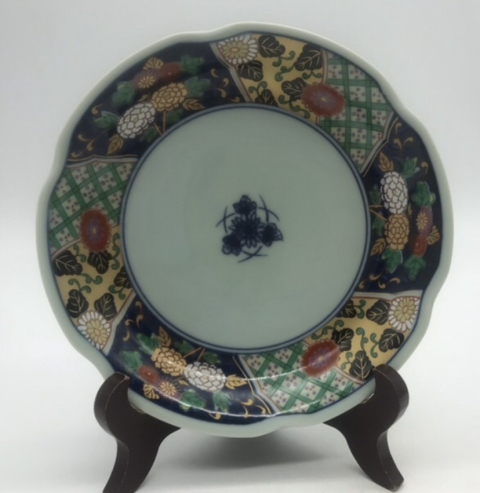 青花加彩描金盤拍賣，當(dāng)前價格150元