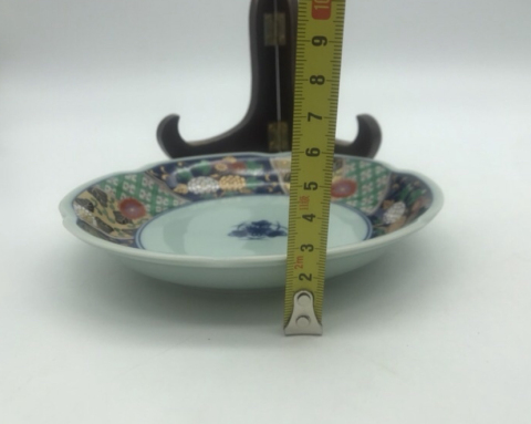古玩陶瓷青花加彩描金盤拍賣，當(dāng)前價格150元