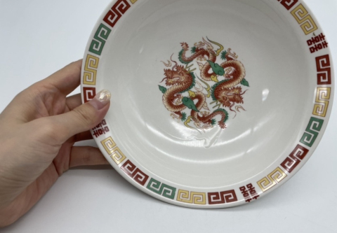 古玩陶瓷龍紋彩瓷碗拍賣，當前價格168元