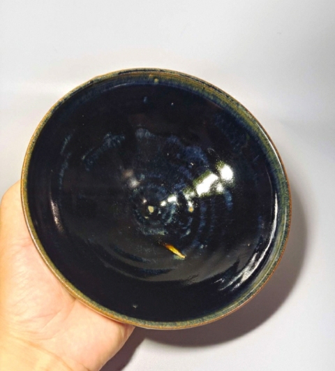 古玩陶瓷黑釉折沿碗拍賣，當(dāng)前價格3999元