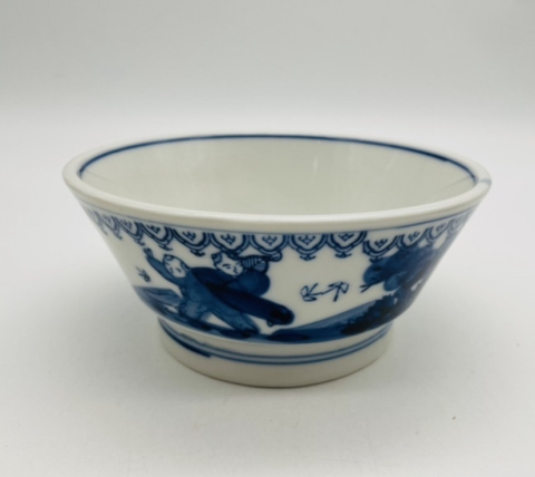 古玩陶瓷嬰戲紋青花小碗拍賣,當前價格198元