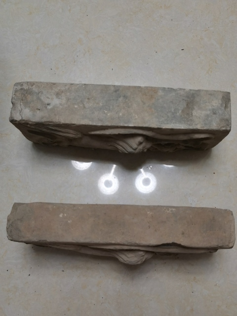 古玩雜項(xiàng)清末古磚 雕刻獅子滾繡球拍賣(mài)，當(dāng)前價(jià)格800元