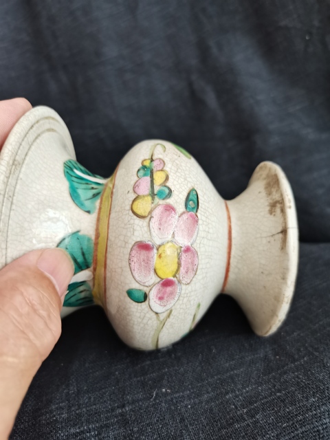 古玩陶瓷花卉紋粉彩尊拍賣，當前價格450元