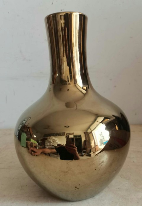 古玩陶瓷鍍金天球瓶拍賣，當前價格3800元