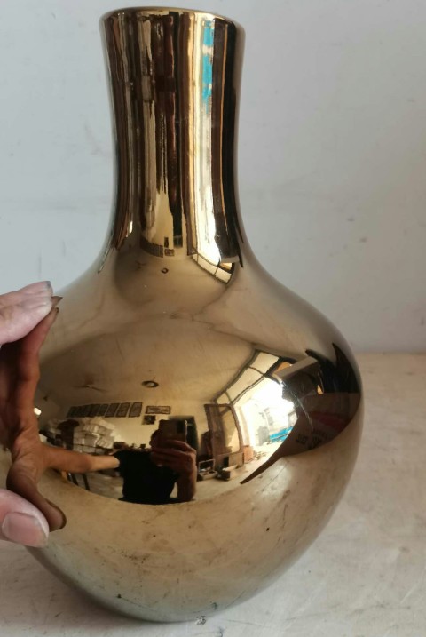 古玩陶瓷鍍金天球瓶拍賣，當前價格3800元