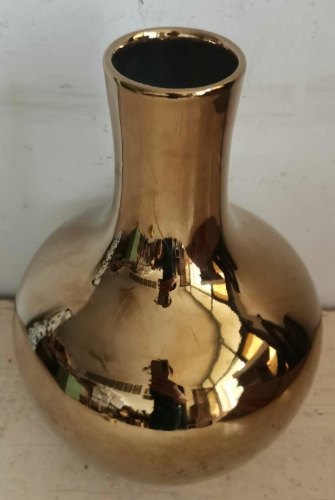 古玩陶瓷鍍金天球瓶拍賣，當前價格3800元
