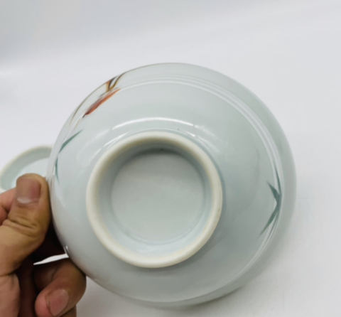 古玩陶瓷彩繪蝦蓋碗拍賣,當前價格298元