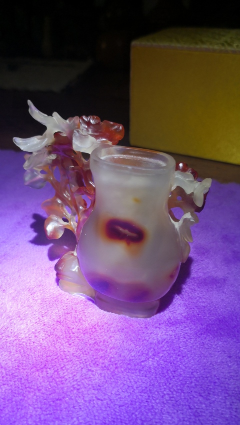 古玩玉器清末民初.俏色瑪瑙筆筒拍賣,當前價格3800元