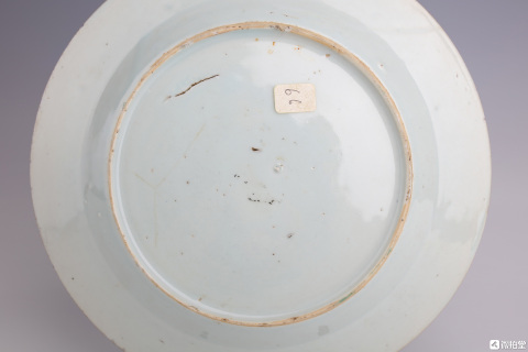 古玩陶瓷清乾隆花卉紋粉彩盤拍賣,當前價格200元