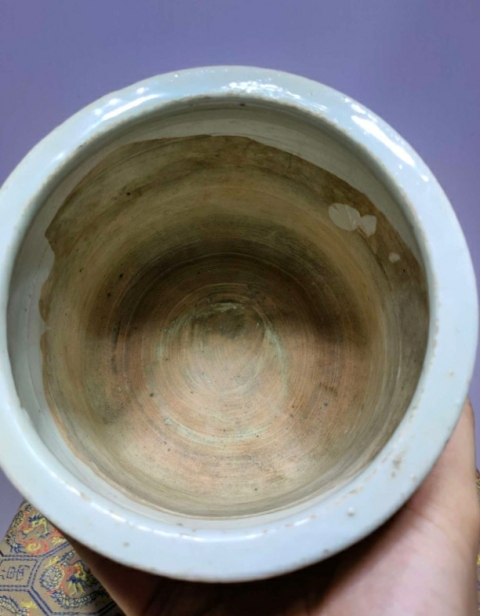 古玩陶瓷五彩龍紋圈足筒式香爐拍賣,當前價格2689元
