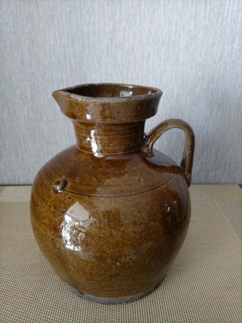 古玩陶瓷清代:醬釉壺拍賣,當前價格1280元