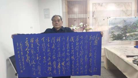 古玩字畫毛體書畫家當代蝦王薛玉富毛體書法沁園春雪行草拍賣,當前價格899元