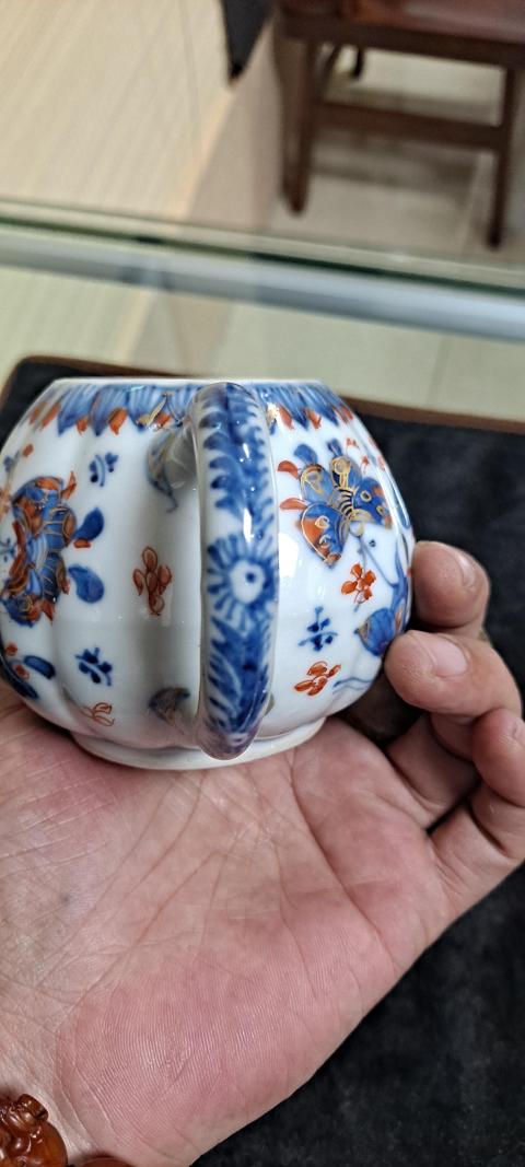 古玩陶瓷康熙青花釩紅描金壺拍賣,當前價格7500元