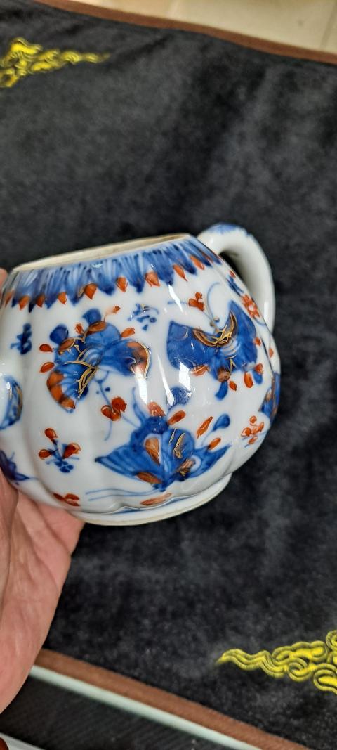 古玩陶瓷康熙青花釩紅描金壺拍賣,當前價格7500元