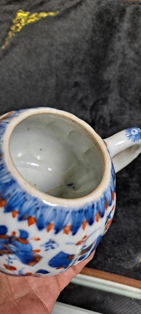 古玩陶瓷康熙青花釩紅描金壺拍賣,當前價格7500元