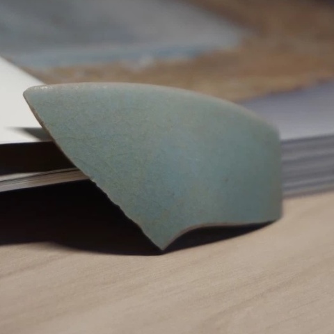 古玩陶瓷汝窯瓷片拍賣，當前價格2100元