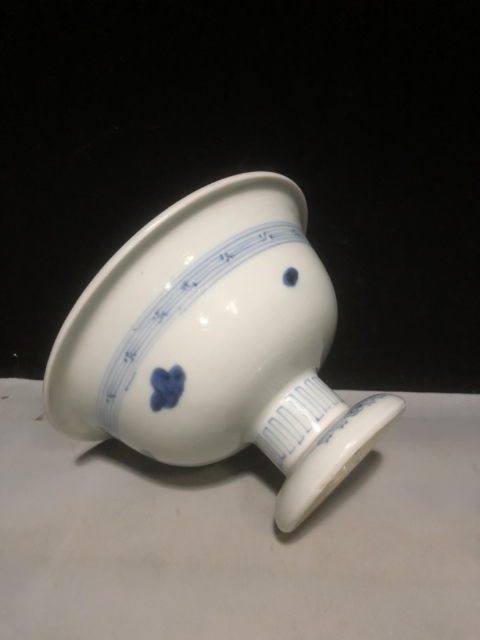 古玩陶瓷青花高足碗拍賣,當前價格850元